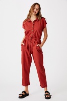 Cotton On Women - Woven Jasmine Utility Jumpsuit - Red terracotta Photo