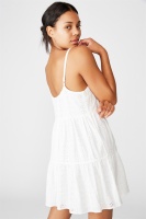 Cotton On Women - Woven Betty Tiered Mini Dress - White Photo