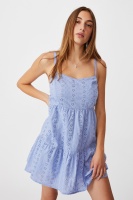Cotton On Women - Woven Betty Tiered Mini Dress - Vintage blue Photo