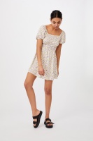 Cotton On Women - Woven April Ruched Front Mini Dress - Clare rose multi Photo