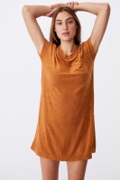 Cotton On Women - Terry Tshirt Dress - Golden brown Photo