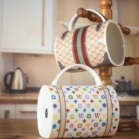 Designer Handbag Mug â€“ White Louis Wuitton Photo
