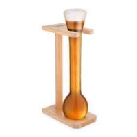 Final Touch Half Yard Beer Glass with Wooden Stand Photo