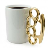 Thames and Kosmos Knuckle Duster Mug â€“ Gold & White Photo