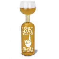 NA Wine Bottle Glass â€“ One Glass of Wine Photo