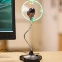 VW LED Clock Fan With Stand Photo