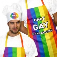NA Only Gay In The Kitchen Apron and Hat Photo