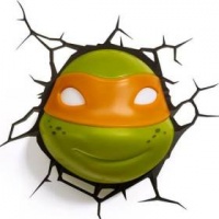 VW Teenage Mutant Ninja Turtles â€“ Michelangelo 3D Deco Light Photo