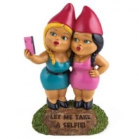 Lego Selfie Sisters Garden Gnomes Photo