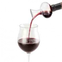 Final Touch Wine Aerator with Glass Stopper with Black Wood Stand Photo