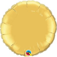 Qualatex Plain Metallic Gold Round Foil Balloon Photo