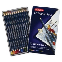Derwent Watercolour Pencils - 12 Set in Metal Tin Photo