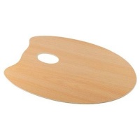 Mabef Oval Wooden Palette 20 x 30 Cm Photo