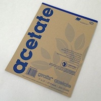 Grafix Clear Acetate Pad 9x12in .003" - 25 Sheets Photo