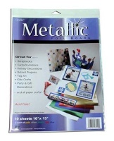 Grafix Metallic Foil Board 10x13in - Pack of 10 - Assorted Colours Photo