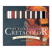 Cretacolor Carres Set of 8 Hard Pastels - Browns Photo