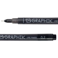 Derwent Graphik Line Maker Pen - Black - 0.2mm Photo