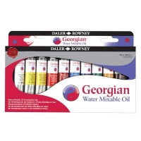 Daler Rowney Georgian Water Mixable Oil Paint Introduction Set - 20ml - Set Of 10 Photo