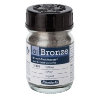 Schmincke Oil Bronze Powder - 50ml - Silver Photo