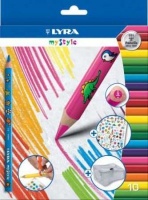 Lyra MyStyle Coloured Pencils with Rubdown Transfers & Sharpener Photo