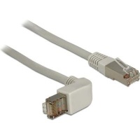DeLOCK 2m Cat.6 SSTP networking cable Cat6 S/FTP Grey Cable RJ45 angled / straight 2 m Photo