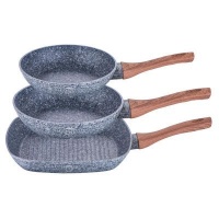 Berlinger Haus Forest Line 3-Piece Marble Coating Fry & Grill Pan Set Photo
