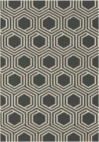 Rugs Warehouse Trendy Flow White Honeycombe Inspired Design On A Black Background Photo
