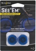 Nite Ize Seeem Mini Led Spoke Lights 2 Pack Blue Photo