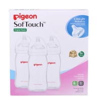 Pigeon SofTouch 8292 3-Piece Peristaltic Plus Nursing Bottle Photo
