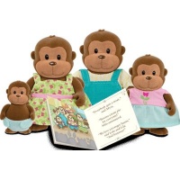 Lil Woodzeez Li'l Woodzeez with Book - The O'Funnigan Monkey Family Photo