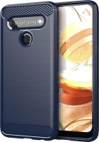 CellTime LG K61 Shockproof Carbon Fiber Design Cover - Blue Photo
