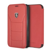 Ferrari - Genuine Leather Flip Case iPhone XR Red Photo