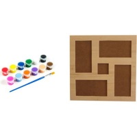 Smart Crafts Hanging Wooden Picture Frame and Paint Set Photo