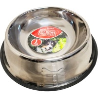 Grovida Pet Bowl Embossed - Stainless Steel - 900ml Photo