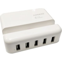Geeko 5 Port USB Travel Charger with Apple Lightning Cradle Photo