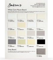 JAS Studio Essentials White Core Mount Board 13 Swatch Colour Chart Photo
