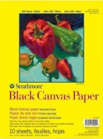 Strathmore 300 Series - Black Canvas Paper Pad - 10 Sheets - 9x12in Photo