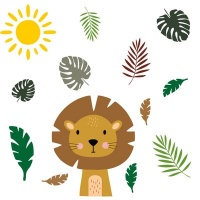 Stickit Designs Lion in Leaves Wall Stickers Photo