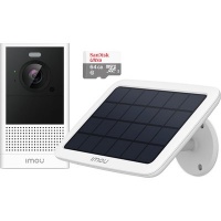 Imou Cell 2 4MP Camera Solar Panel SanDisk Ultra 64GB Micro SDXC Card Photo