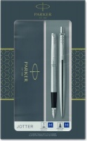 Parker Jotter Duo Stainless Steel Ballpen And Fountain Pen Set Photo