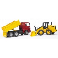 Bruder MAN TGA Construction Truck With Road Loader FR130 Photo