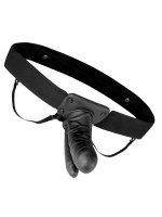 Lux Fetish Unisex Vibrating Hollow Double Strap-On Photo