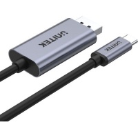 UNITEK V1409A cable gender changer USB-C DisplayPort Black Grey to 2 m Photo