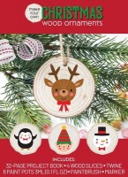 Chartwell Books IncUS Make Your Own Christmas Wood Ornaments - Includes: 32-page Project Book 4 Wood Slices Twine 6 Paint Pots 3ml Paintbrush Marker Photo