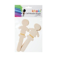 Khoki Arts & Crafts Wooden Sticks Boy & Girl 10 Pack Photo