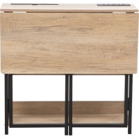 Everfurn Viron Folding Desk with Plugs and Charging Ports Photo