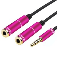 Baobab Premium Audio Y Splitter Cable with Separate Audio/Mic Plugs Photo