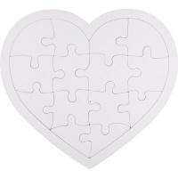 Dala Blank Puzzle - Heart Photo