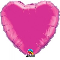 Qualatex Heart Foil Balloon - Magenta Photo