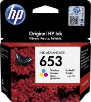 HP 653 Original Cyan Magenta Yellow 1 pieces Tri-color Ink Advantage Cartridge Photo